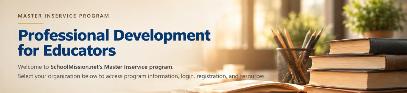 Master Inservice Program — Professional Development for Educators